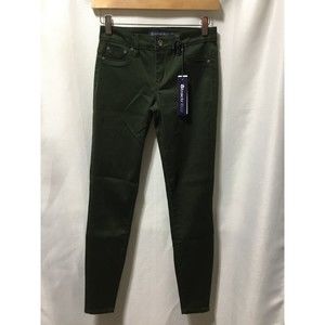 TractrBLU Size 25 Dark Green Mid Rise Skinny NWT